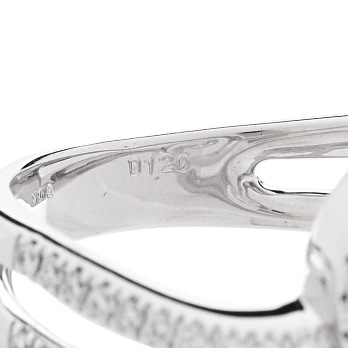 18K White Gold Diamond 1.20ctw Swirl Ring  61 9.5