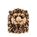Metal Lion Head Ring 59 8.75 Aged Gold