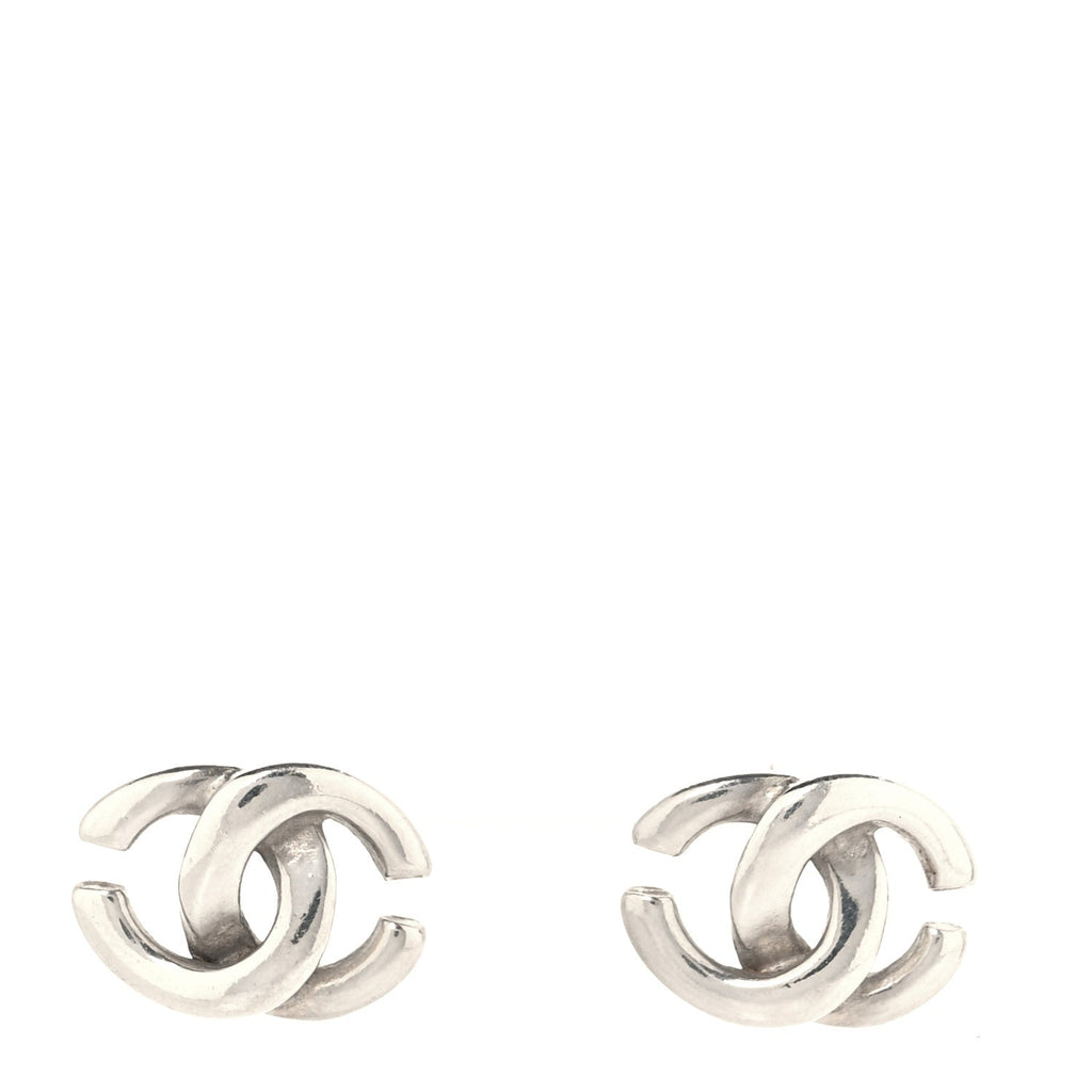 Twisted CC Small Earrings Silver