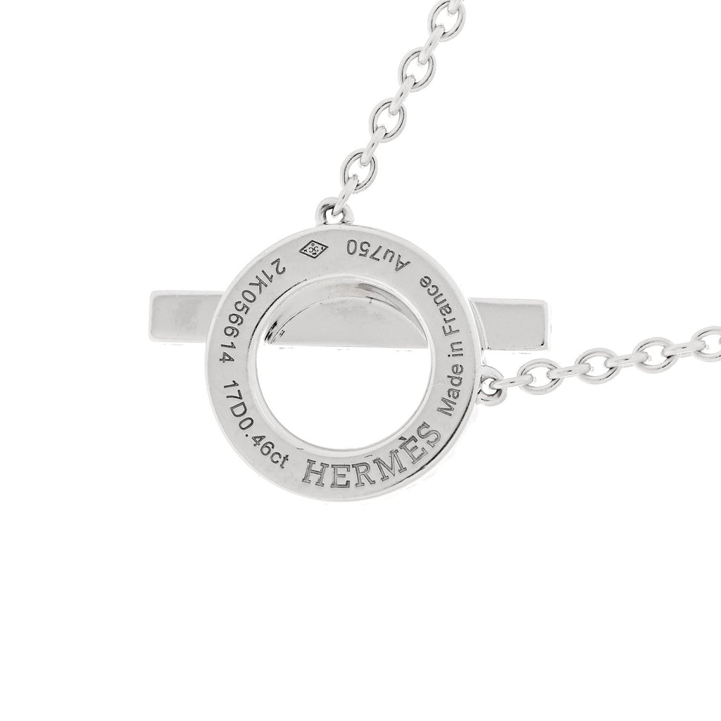 18K White Gold Diamond Finesse Pendant Necklace