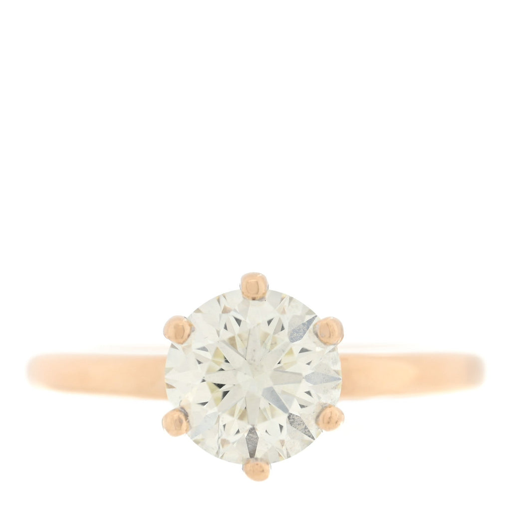 14K Yellow Gold Diamond 1.90ct Solitaire Engagement Ring 52 6