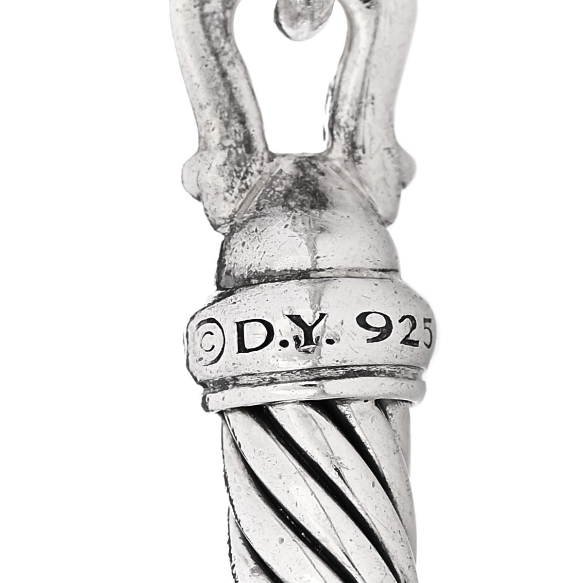 Sterling Silver Diamond 5mm Cable Buckle Bracelet