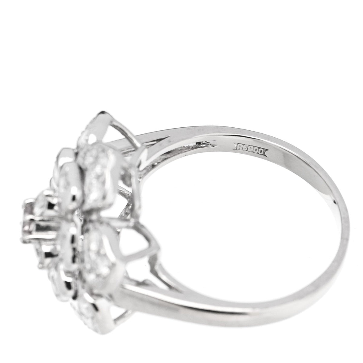 Platinum Pink Diamond 1.11ctw Flower Cocktail Ring 57 8