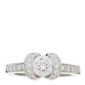 Platinum Diamond .52 Ribbon Engagement Ring 47 4