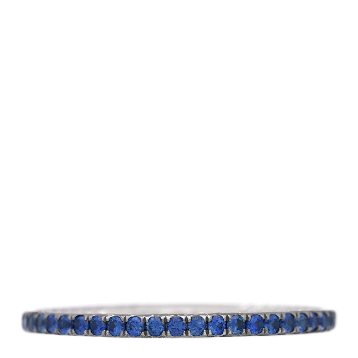 Platinum Blue Sapphire 1.85mm Eden Eternity Band Ring 66 11.5