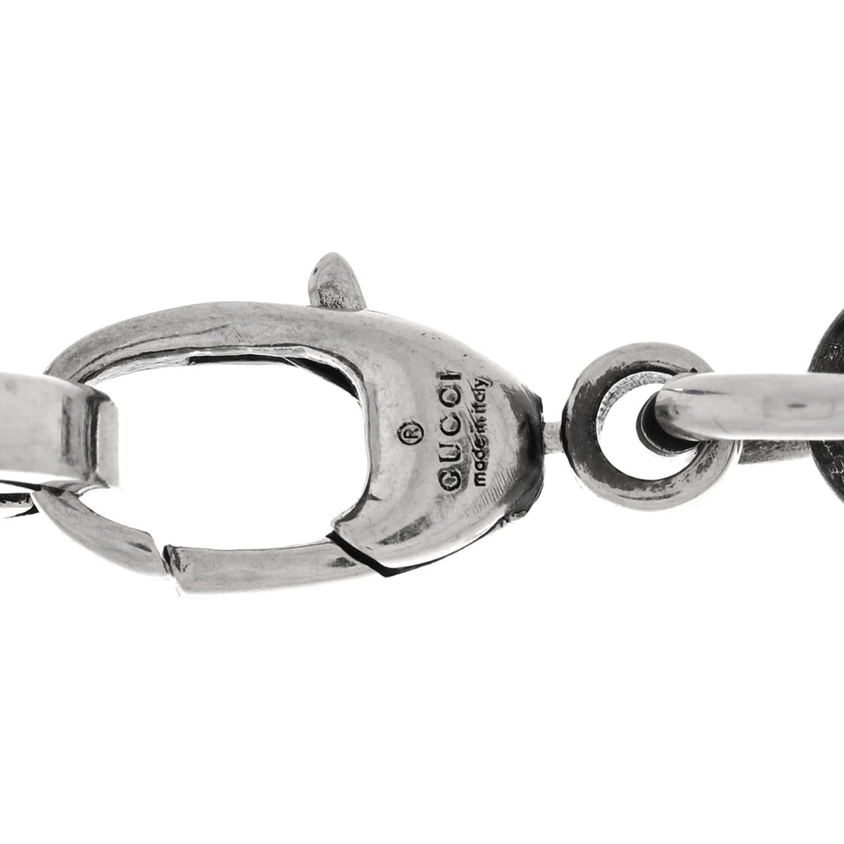 Sterling Silver Interlocking GG Chain Necklace