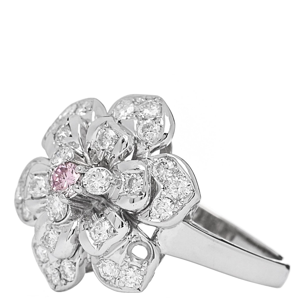 Platinum Pink Diamond 1.11ctw Flower Cocktail Ring 57 8