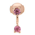 18K Rose Gold Pink Sapphire Orbit Earring