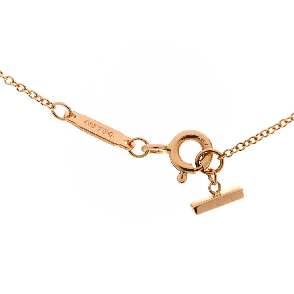 18K Rose Gold Small T Smile Pendant Necklace
