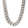 Metal Curb Chain Necklace Oxidized Silver