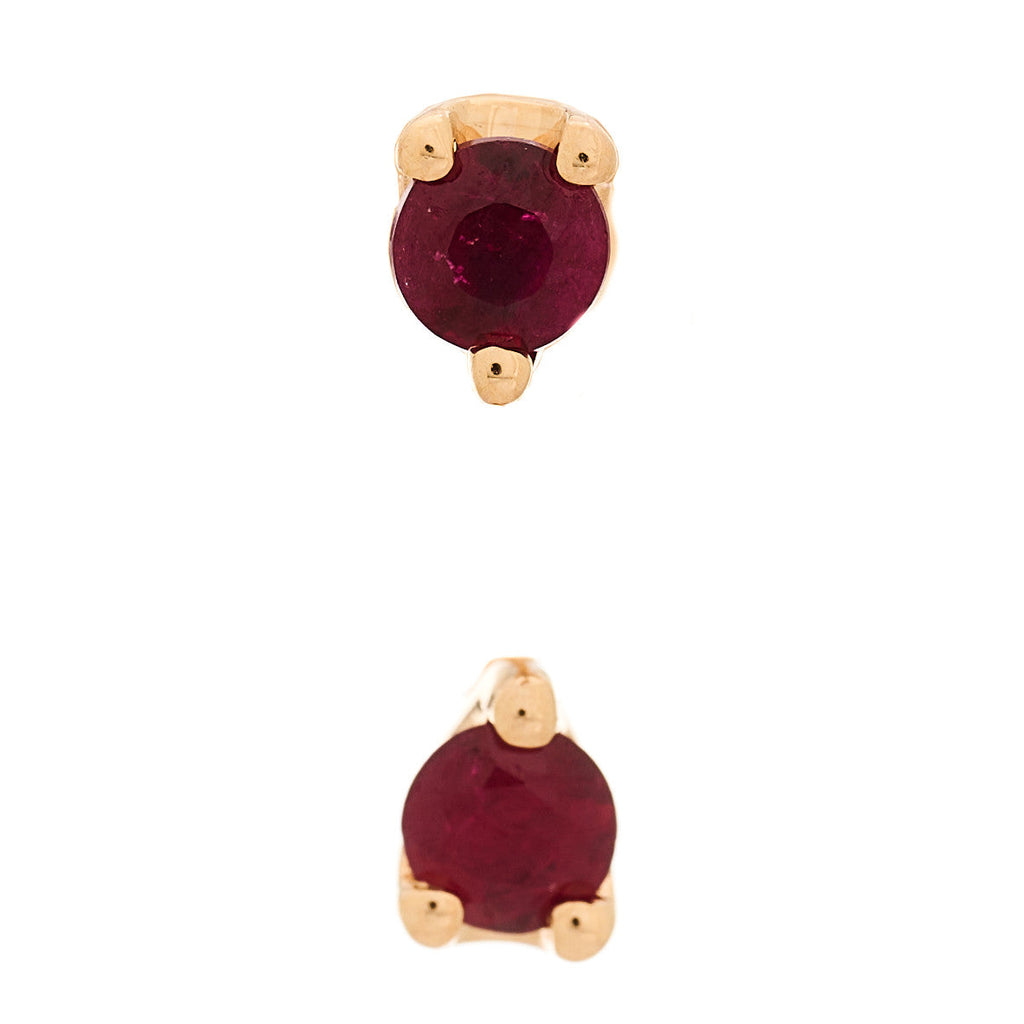 18K Rose Gold Ruby Orbit Earring