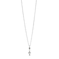 Sterling Silver Tiny CH Cross Ball Pendant Necklace