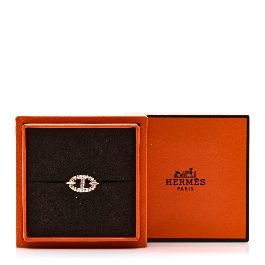 18K Rose Gold Diamond Farandole Ring 50 5.25