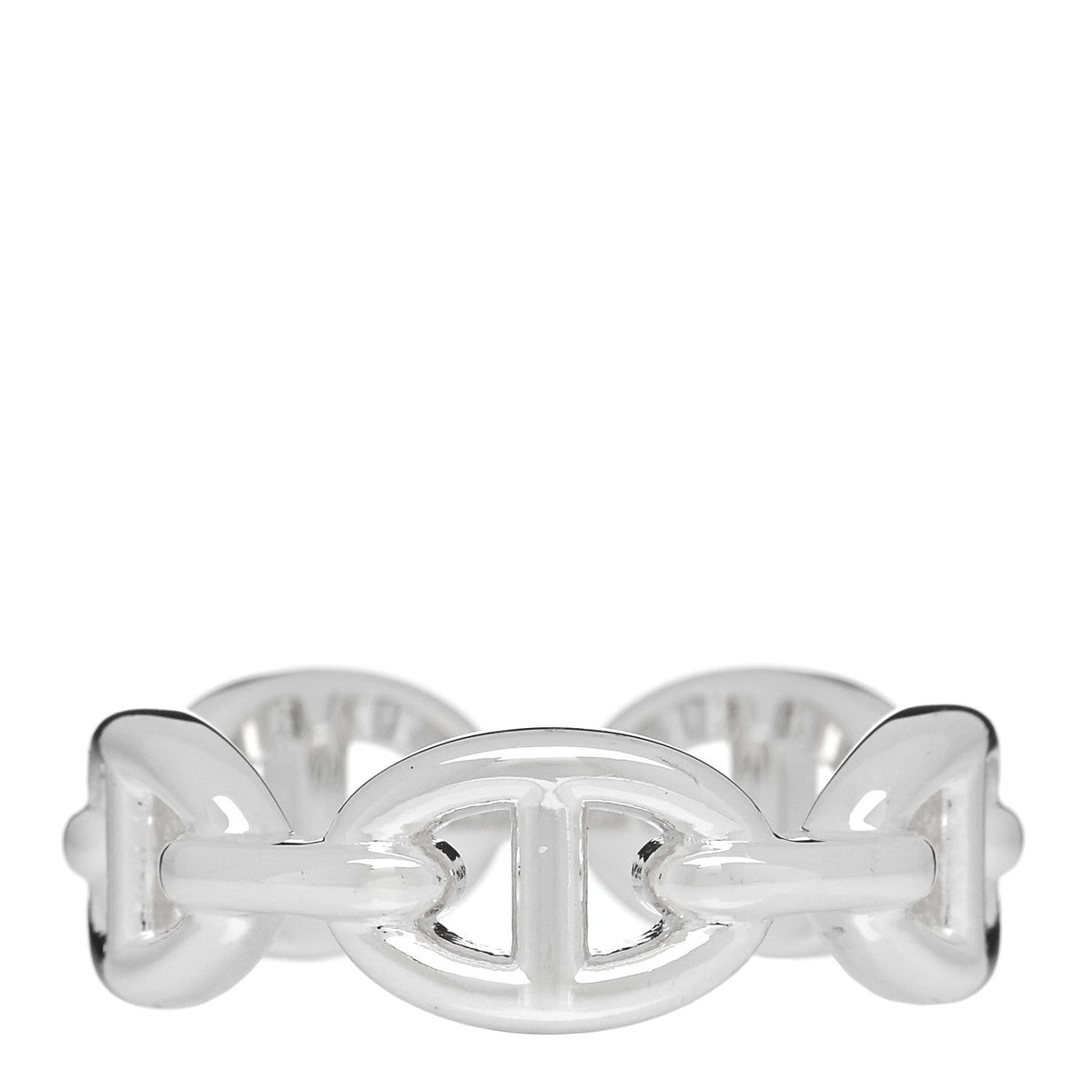Sterling Silver PM Chaine d'Ancre Enchainee Band Ring 55 7.25