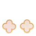 18K Yellow Gold Mother of Pearl Vintage Alhambra Earrings