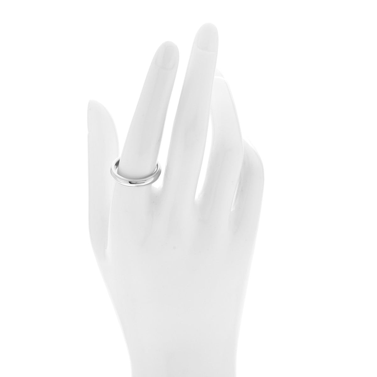 Platinum Milgrain Wedding Band Ring 58 8.25