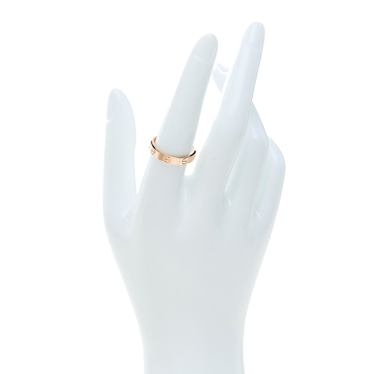 18K Pink Gold 3.5mm LOVE Wedding Band Ring 56 7.5