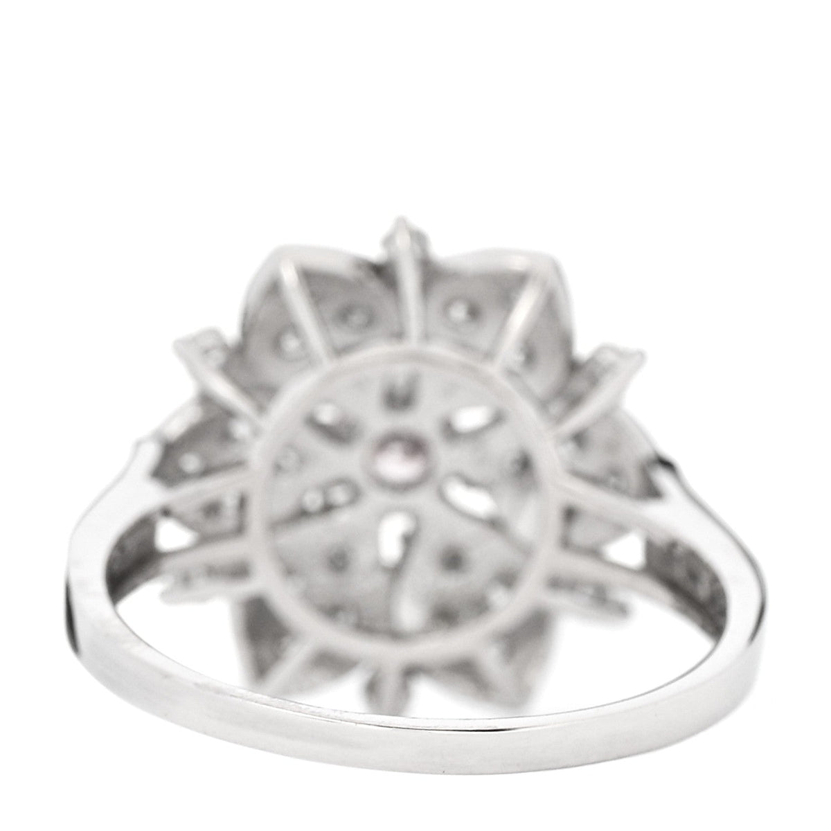 Platinum Diamond Pink Diamond .19ctw Flower Ring  53 6.25