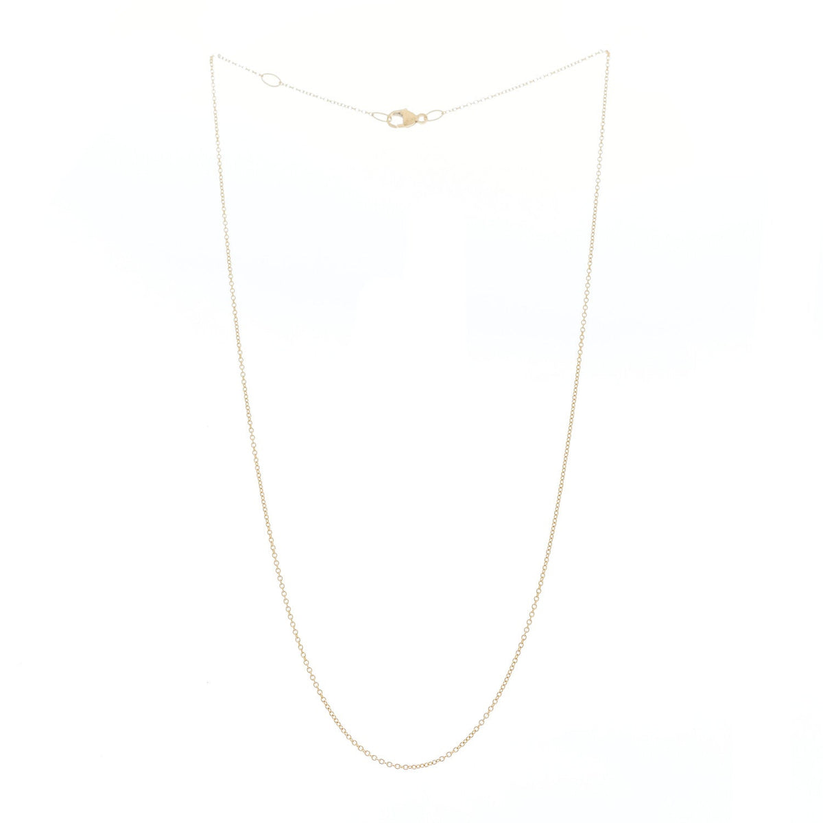 18K Yellow Gold 1mm Chain Necklace