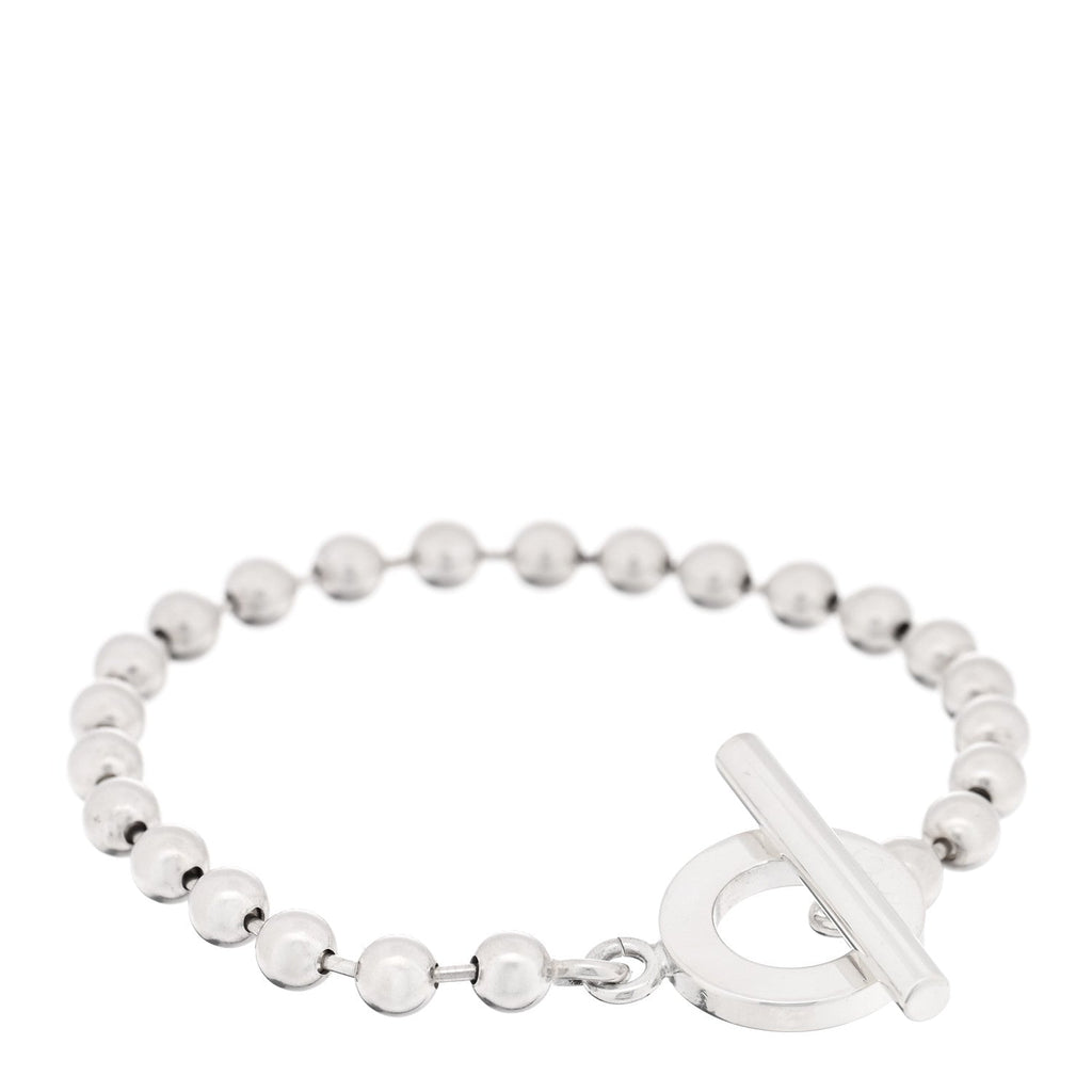 Sterling Silver Boule Bead Toggle Bracelet