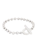 Sterling Silver Boule Bead Toggle Bracelet