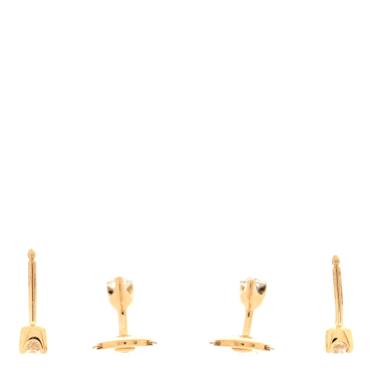 18K Yellow Gold Diamond Orbit Earrings