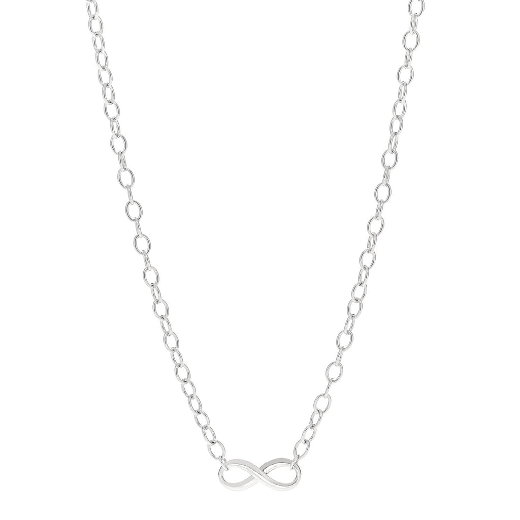 Sterling Silver Narrow Infinity Link Necklace