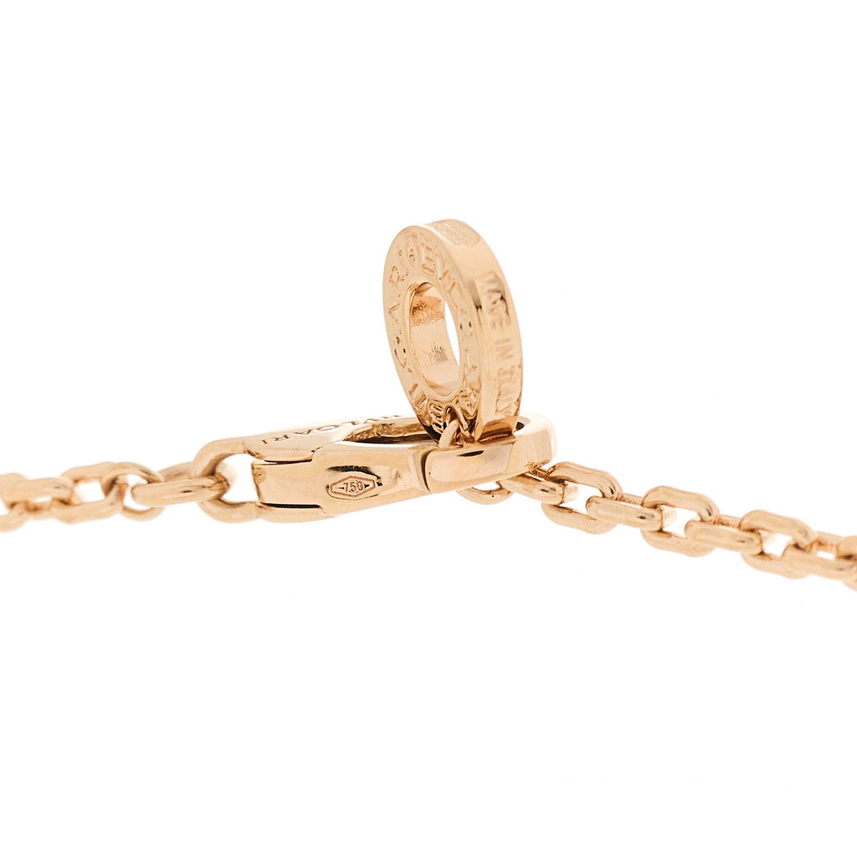 18K Rose Gold Diamond Serpenti Viper Demi Pave Pendant Necklace