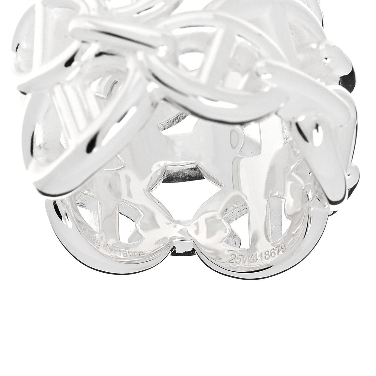 Sterling Silver GM Chaine d'Ancre Enchainee Band Ring 54 6.75