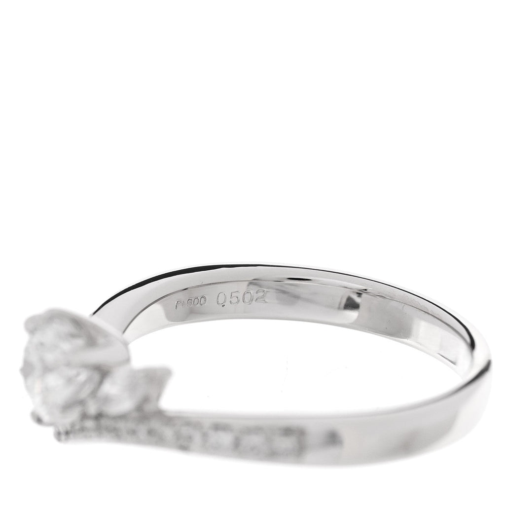 Platinum Diamond .50ctw Round Marquise Cut Pave Ring  53 6.5