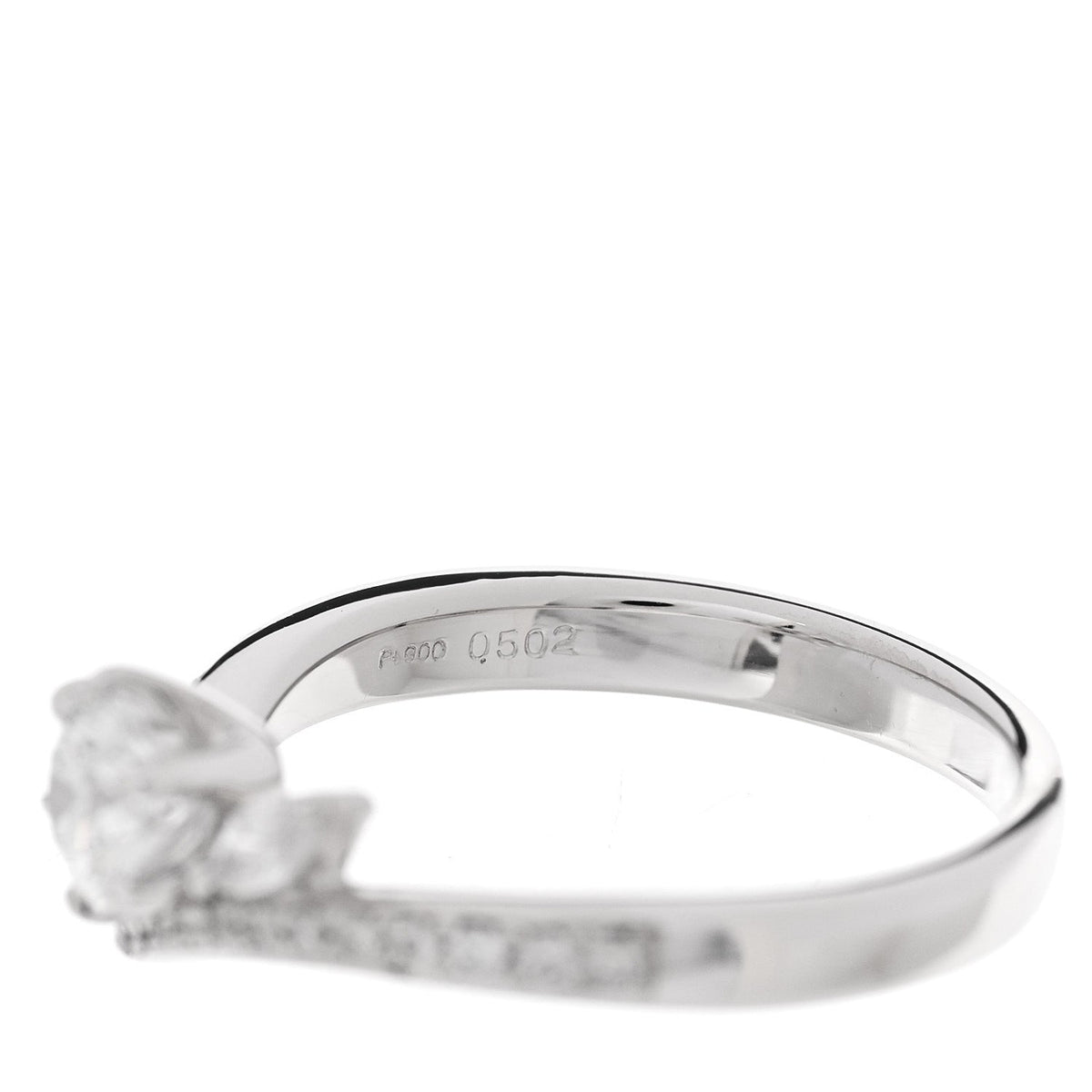 Platinum Diamond .50ctw Round Marquise Cut Pave Ring  53 6.5