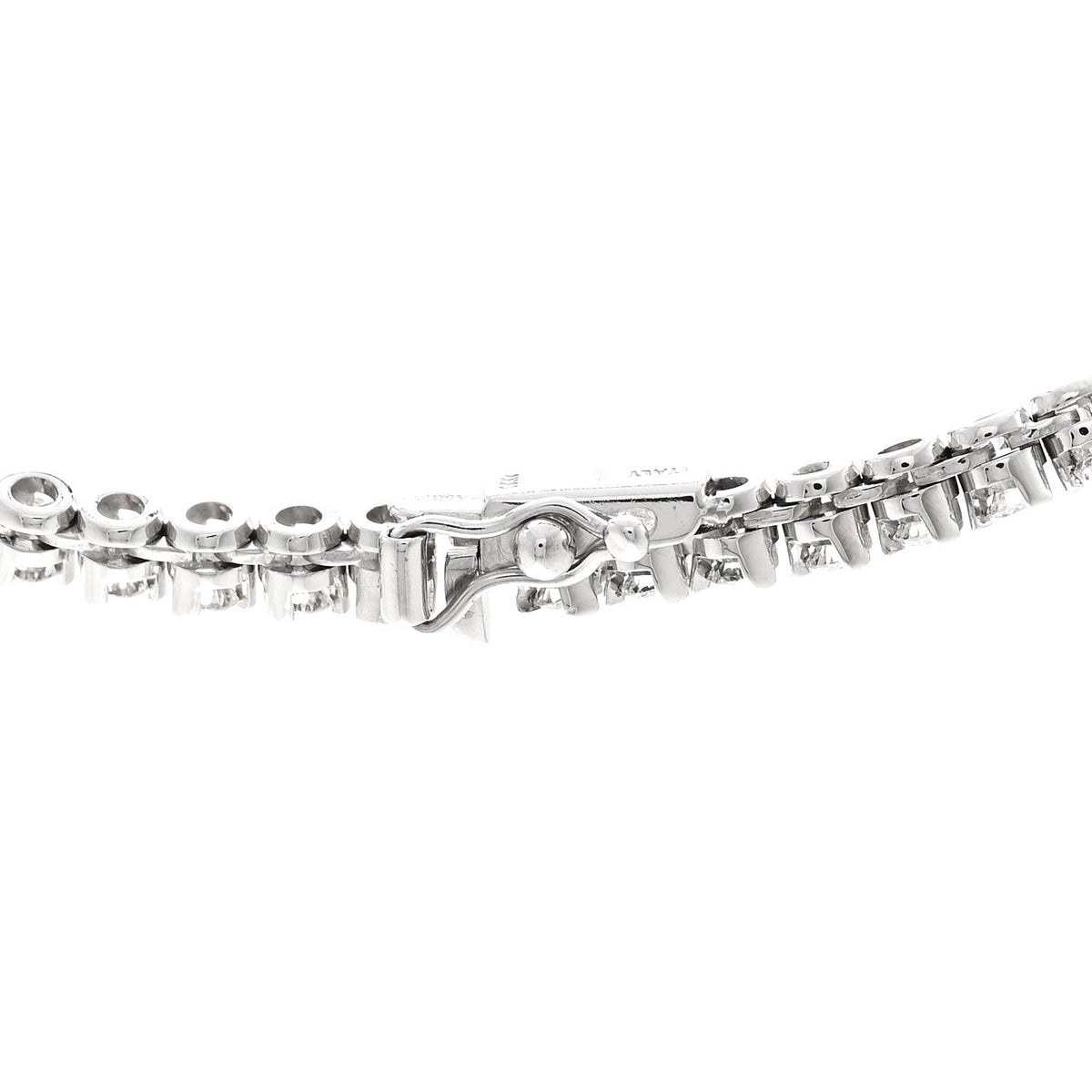 14K White Gold Diamond 10.03ctw Graduated Necklace