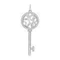 Platinum Diamond Small Bubbles Key Pendant
