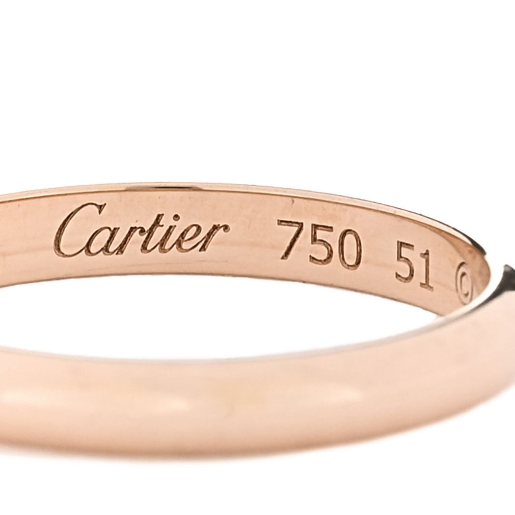 18K Pink Gold 2.5mm 1895 Wedding Band Ring 51 5.75