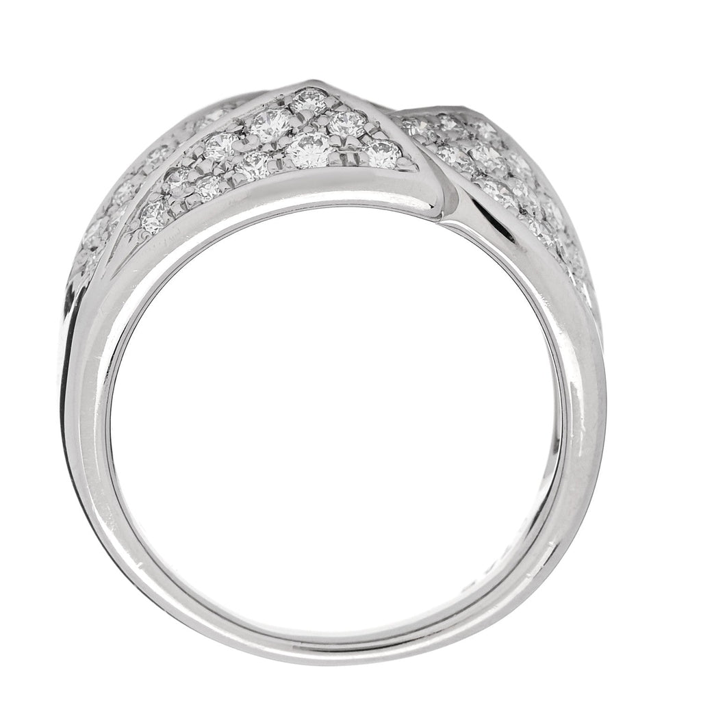 Platinum Diamond .74ctw Geometric Open Band Ring 54 6.75