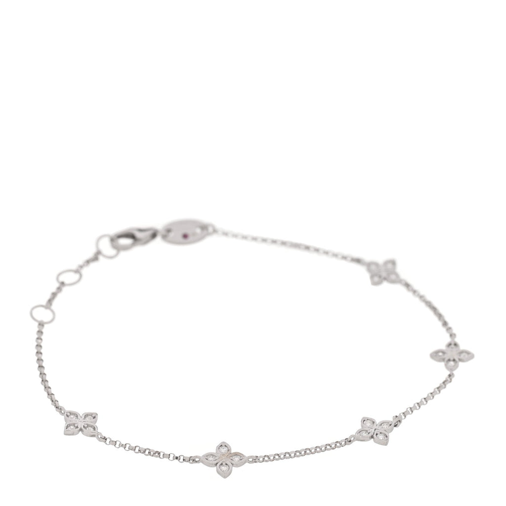 18K White Gold Diamond Verona by the Inch Bracelet
