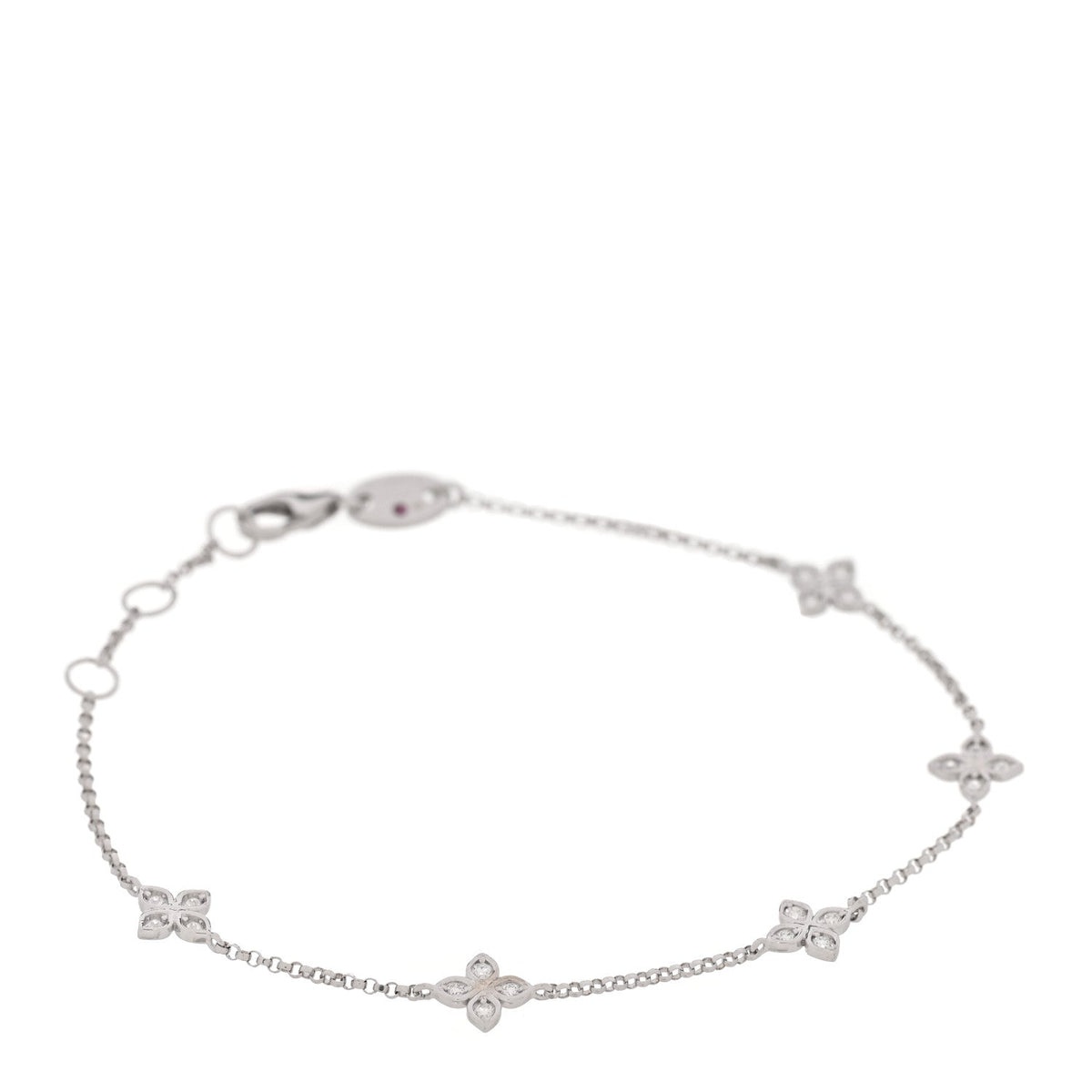 18K White Gold Diamond Verona by the Inch Bracelet
