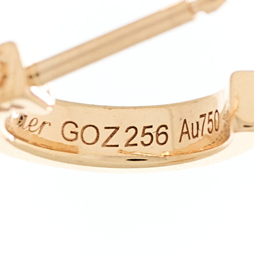 18K Pink Gold Small LOVE Hoop Earrings