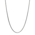 Sterling Silver 14K Yellow Gold 2.7mm Small Box Chain Necklace 18"