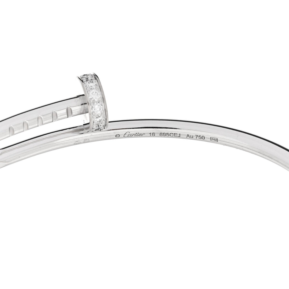 18K White Gold Diamond Small Juste Un Clou 16