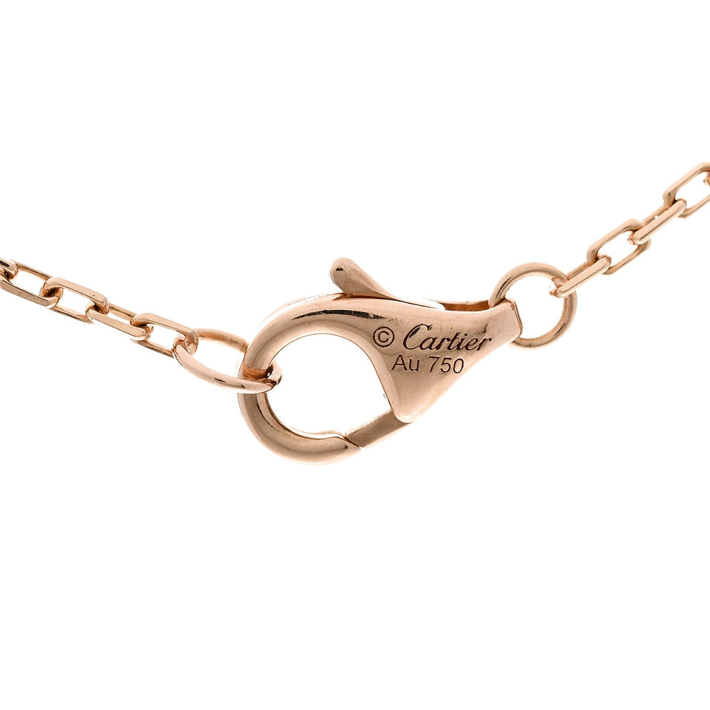 18K Pink White Yellow Gold Diamond Trinity De Cartier Pendant Necklace