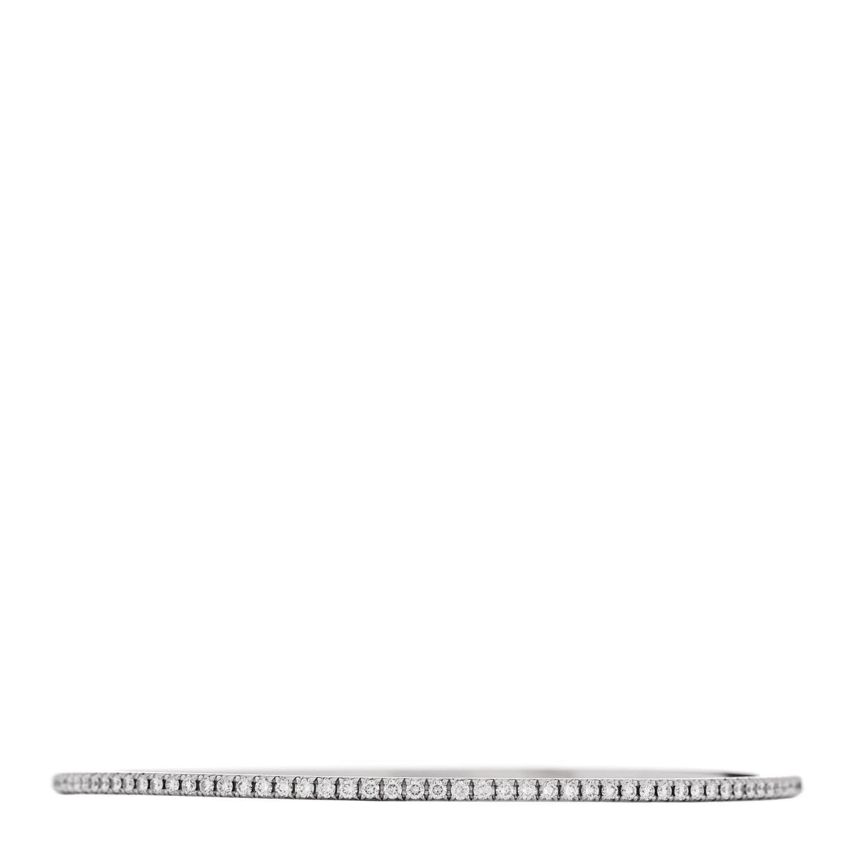18K White Gold Diamond Metro Bangle Bracelet