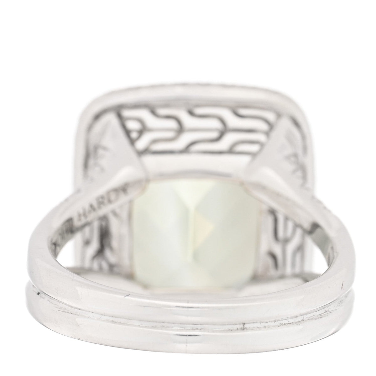 Sterling Silver Prasiolite Diamond Classic Chain Magic Ring 49 5