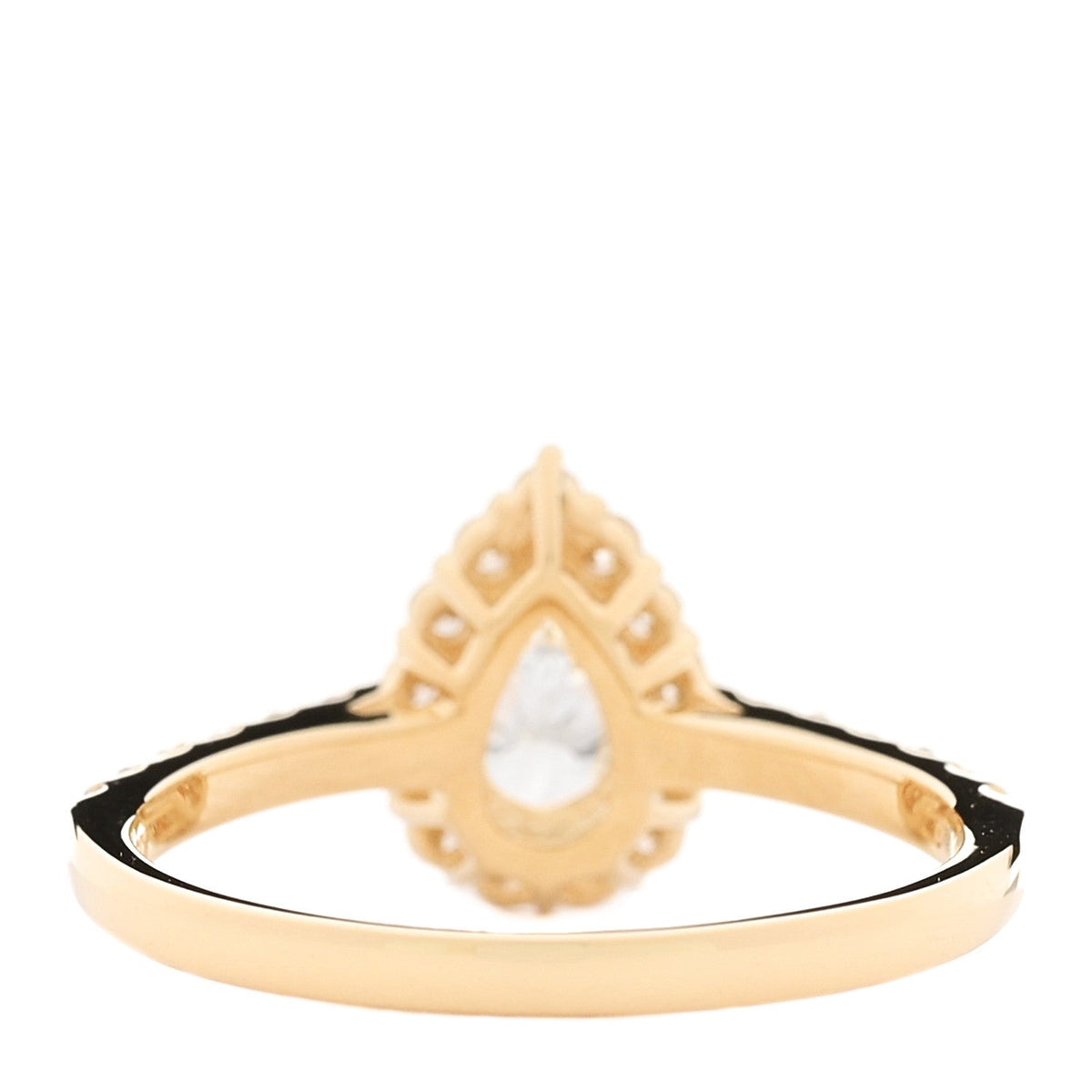 18K Yellow Gold Diamond .53ctw Pear Cut Engagement Ring  53 6.25