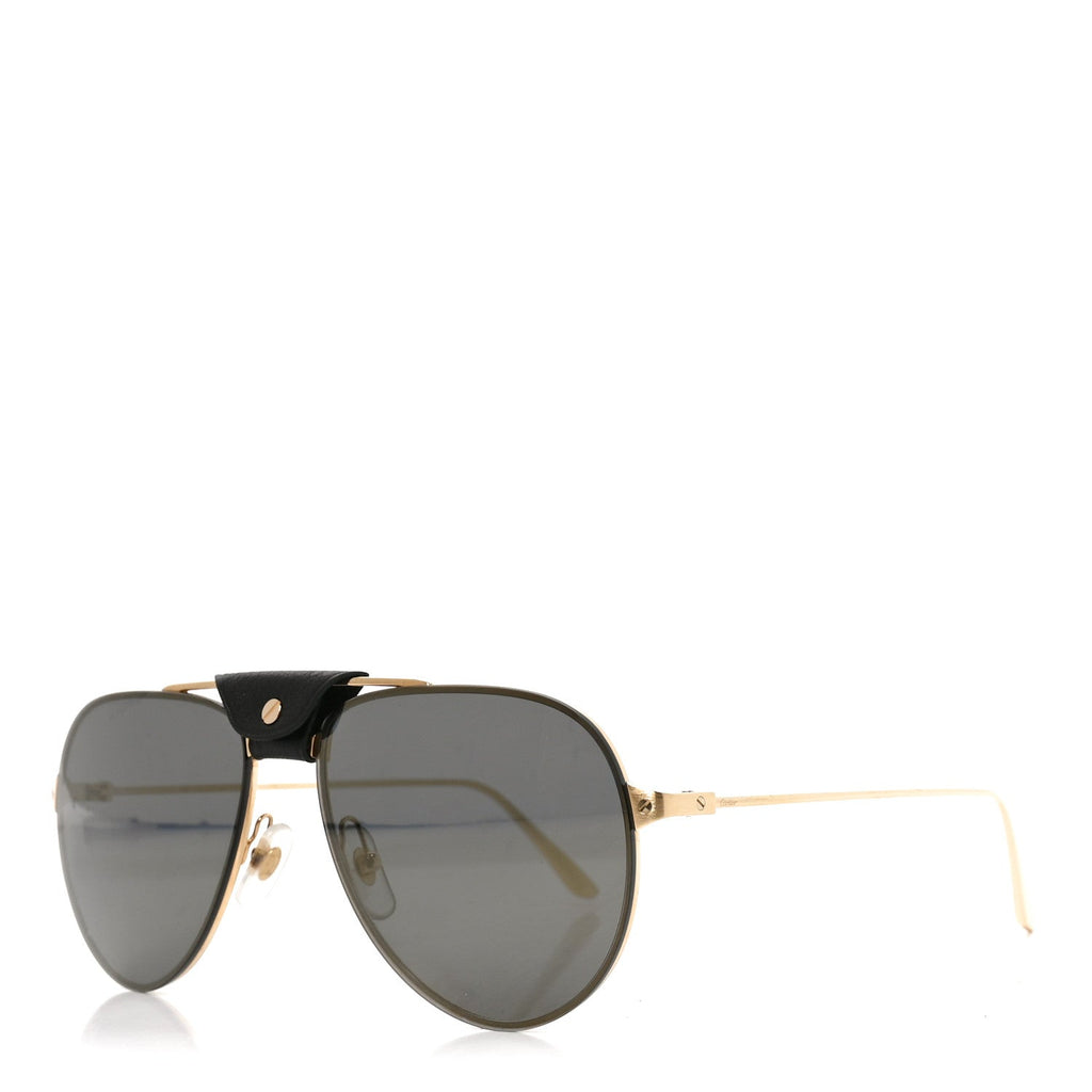 Santos De Cartier Aviator Sunglasses CT0166S Gold