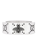 Sterling Silver GG Bee Band Ring 65 11