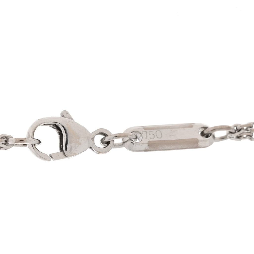 18K White Gold Diamond Happy Spirit Three-Ring Pendant Necklace