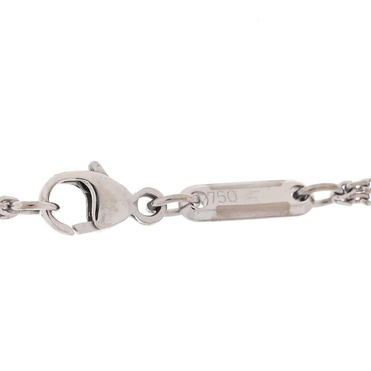 18K White Gold Diamond Happy Spirit Three-Ring Pendant Necklace
