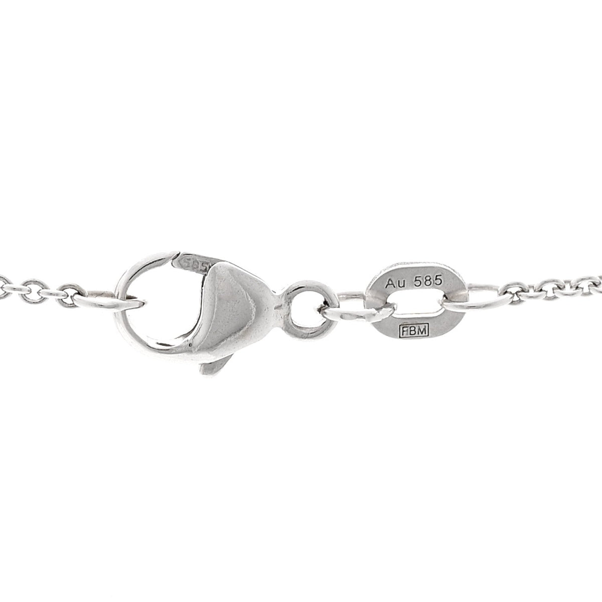14k 18K White Gold Diamond Tahitian Cultured Pearl 9.5-10mm Drop Pendant Necklace