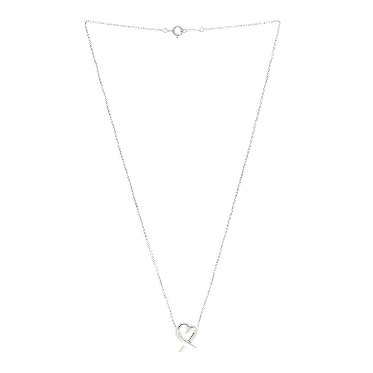 Sterling Silver Paloma Picasso Loving Heart Pendant Necklace